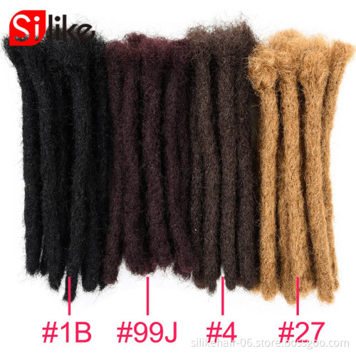20 inches Women Men Black Brown Hip-Hop Crochet Braiding Hair 10 Strands Handmade Dreadlocks Hair Synthetic Hair Extensions